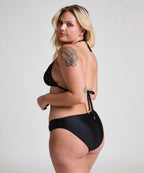 Triangel-Bikinioberteil Boho  - Schwarz