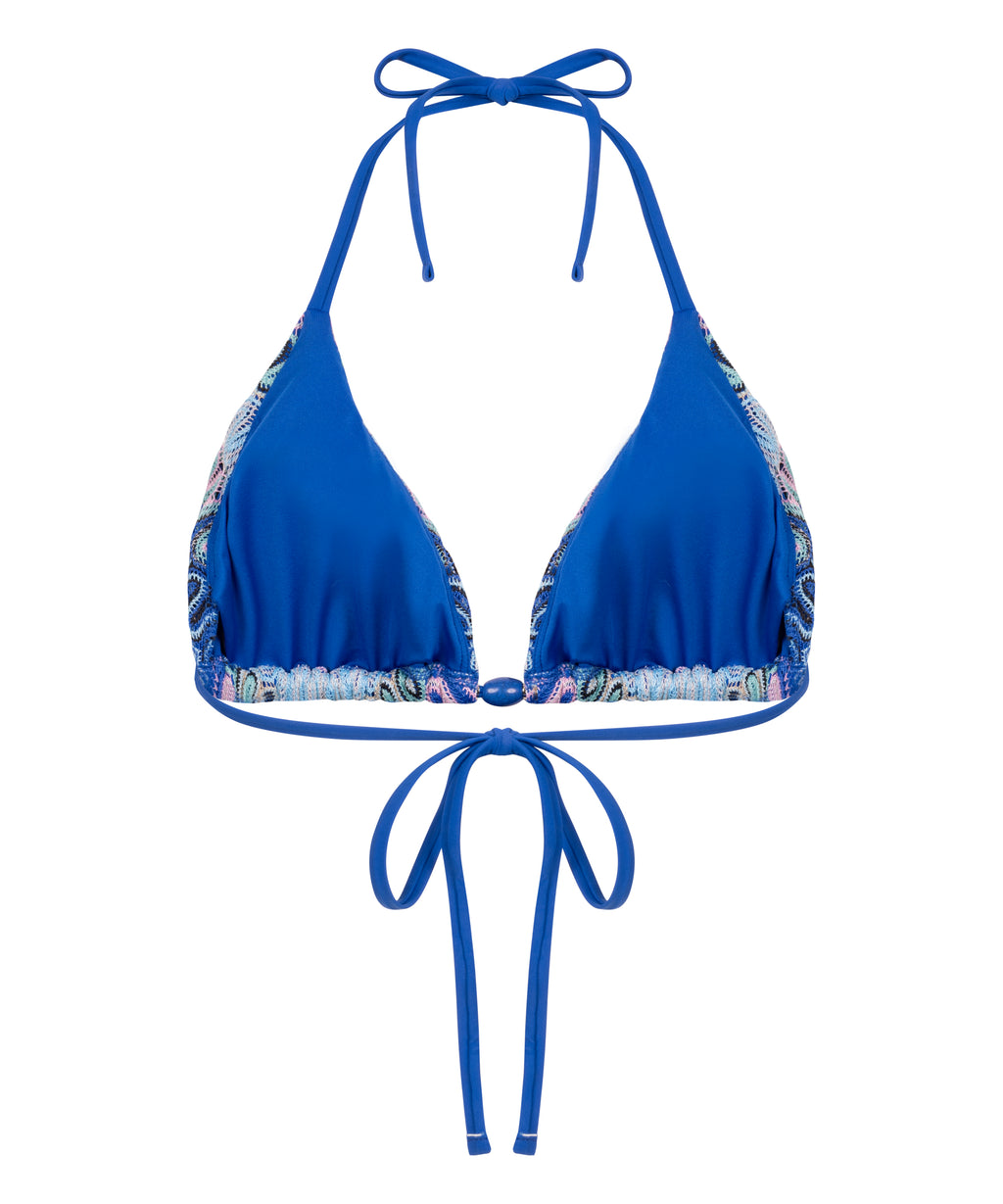 Triangel-Bikinioberteil Cali  - Blau