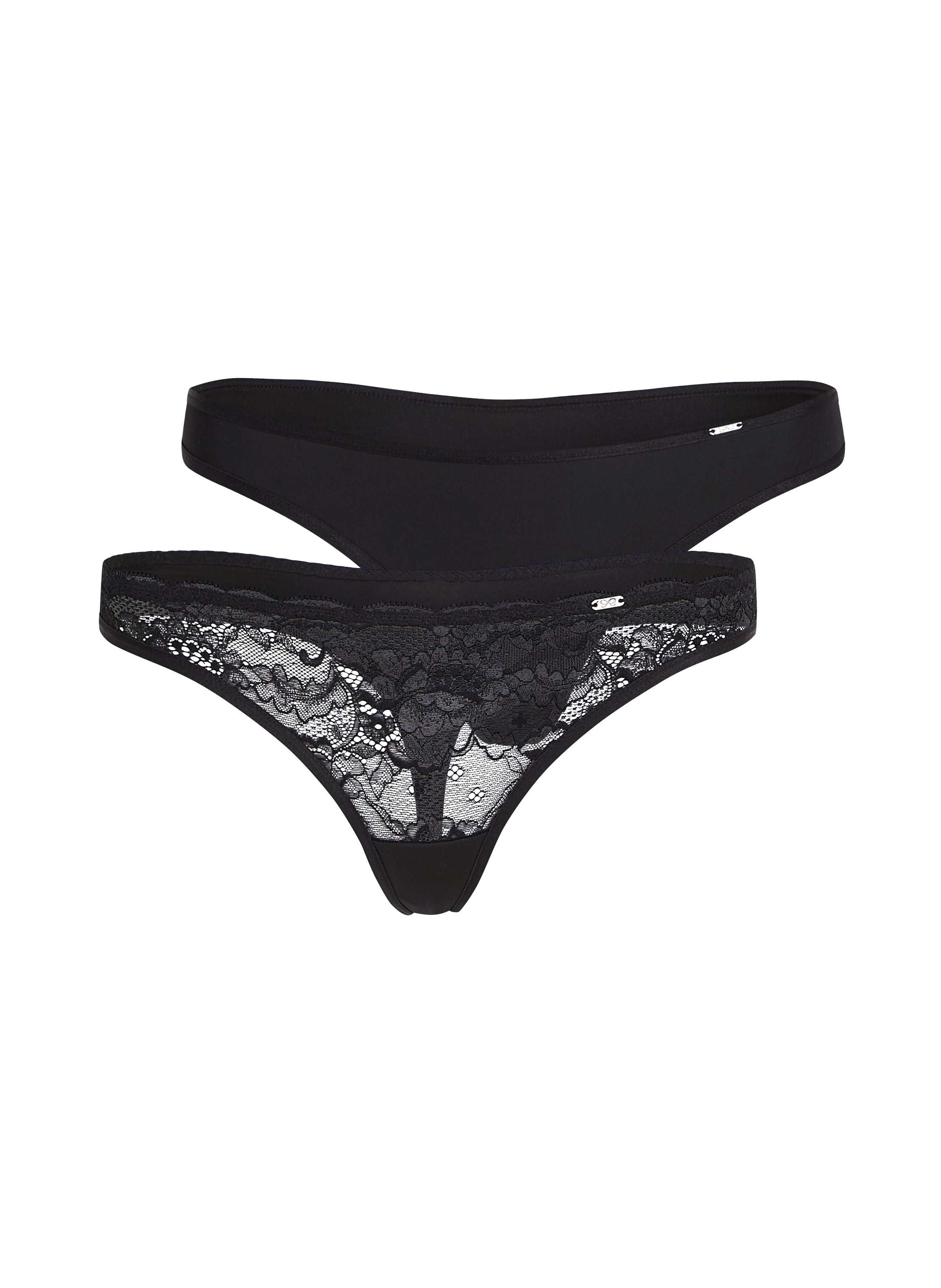 2er-Pack Strings Angie  - Schwarz