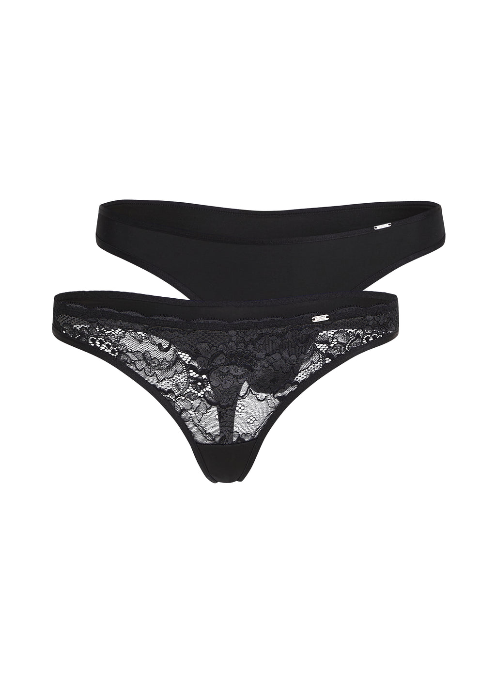 2er-Pack Strings Angie  - Schwarz
