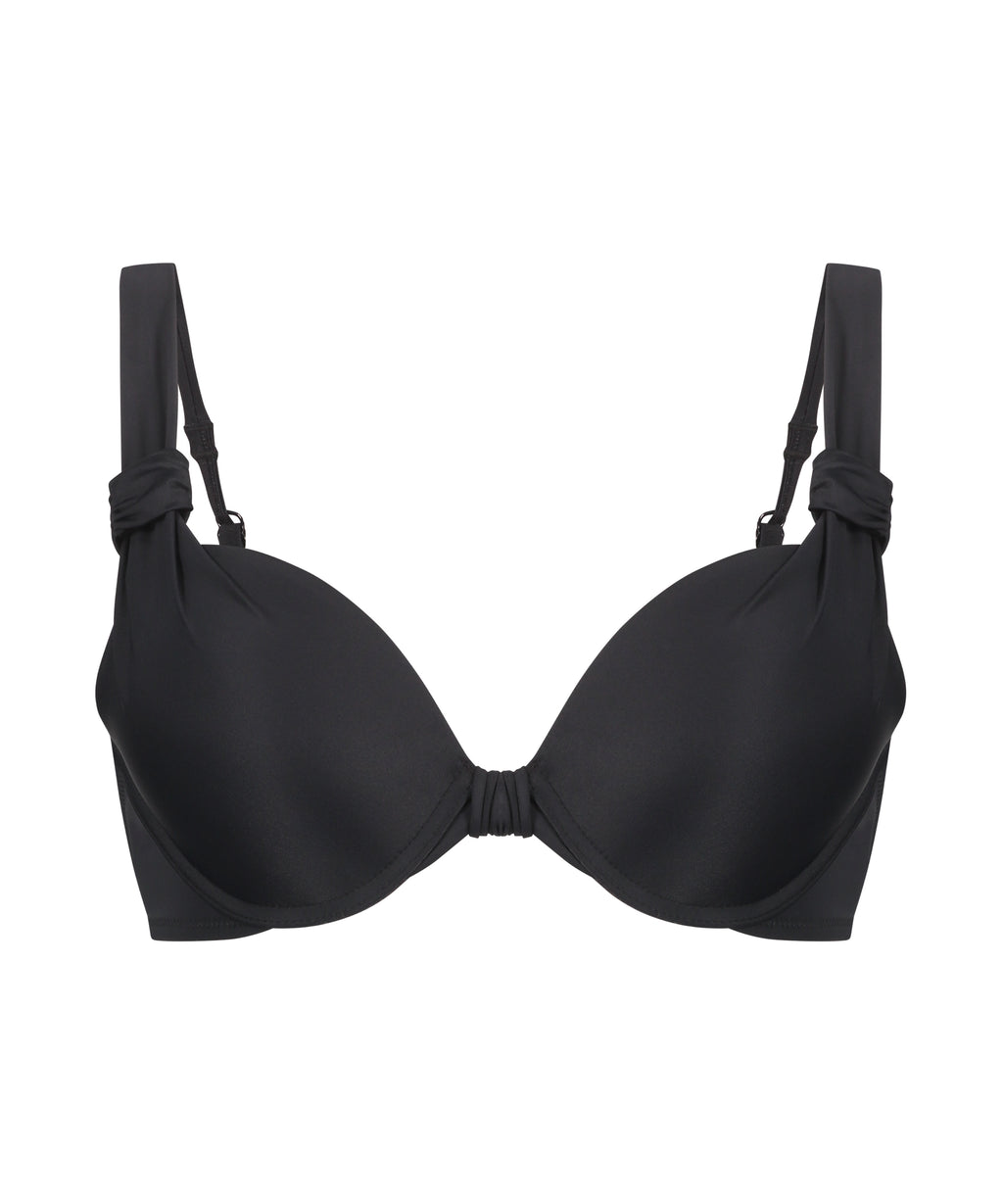 Vorgeformtes Bügel-Bikinitop Luxe Cup E +  - Schwarz