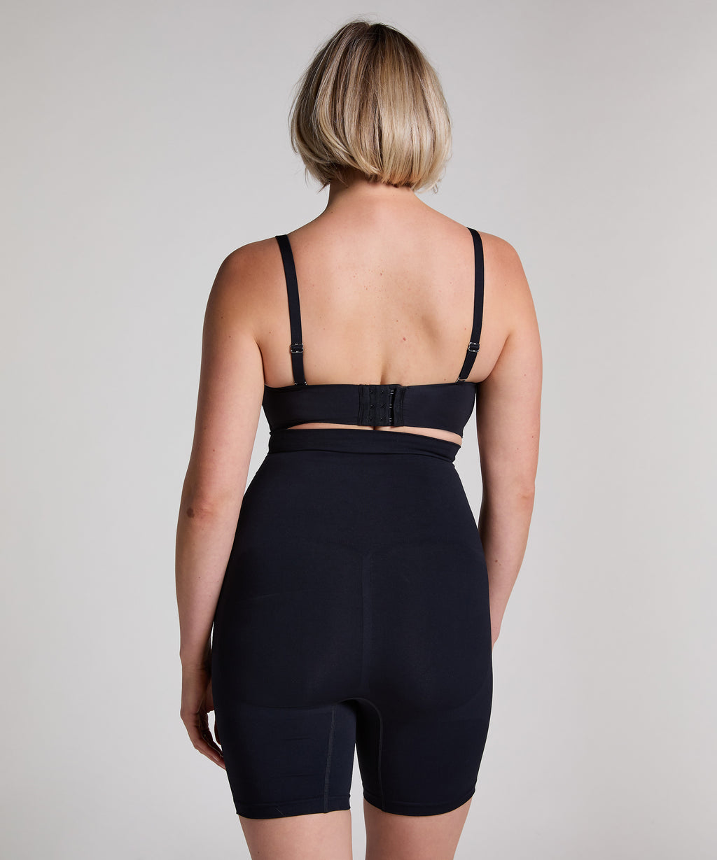 Nahtloser korrigierender Thigh Slimmer  - Schwarz