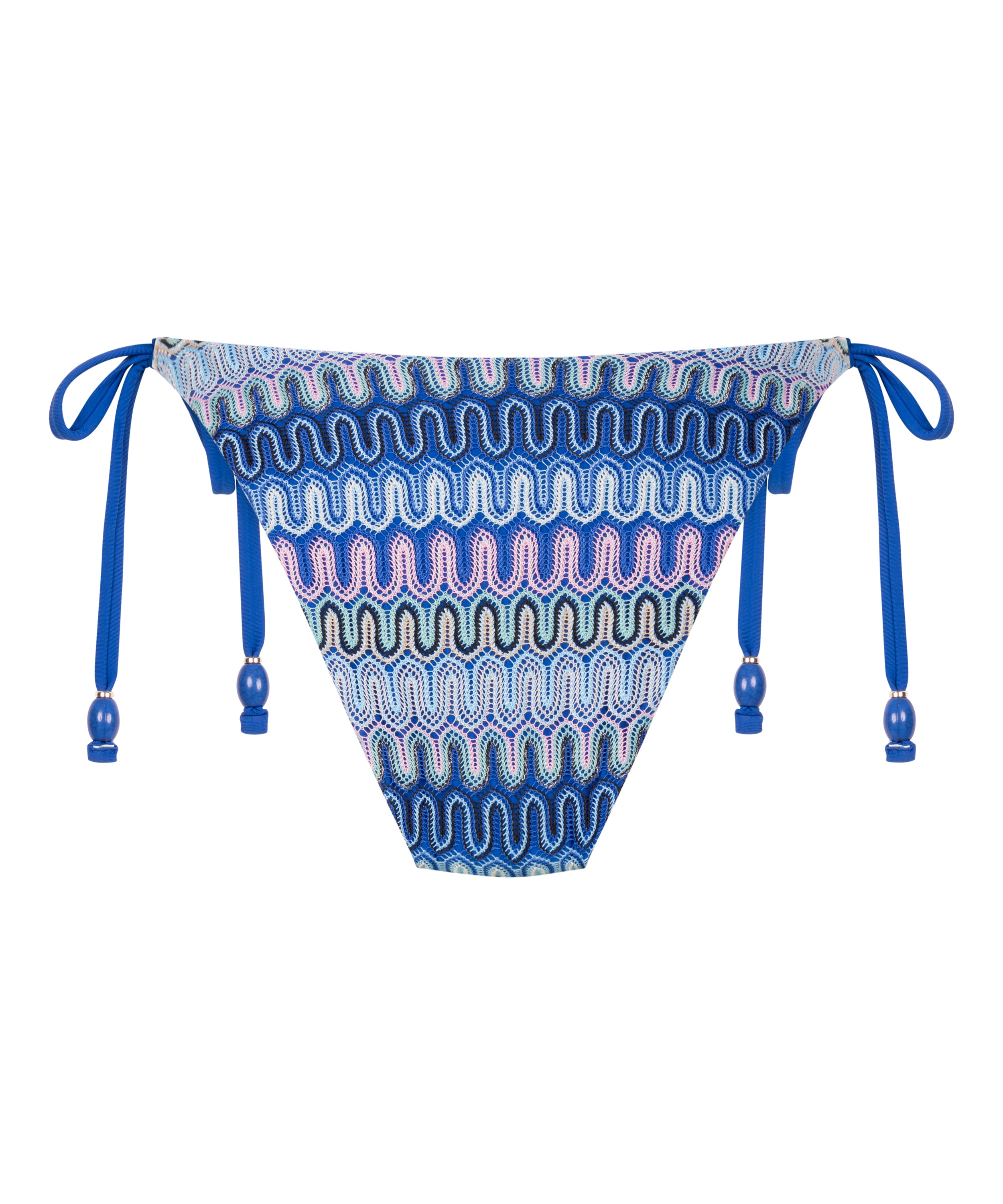 Bikiniunterteil mit hohem Beinausschnitt Cali  - Blau