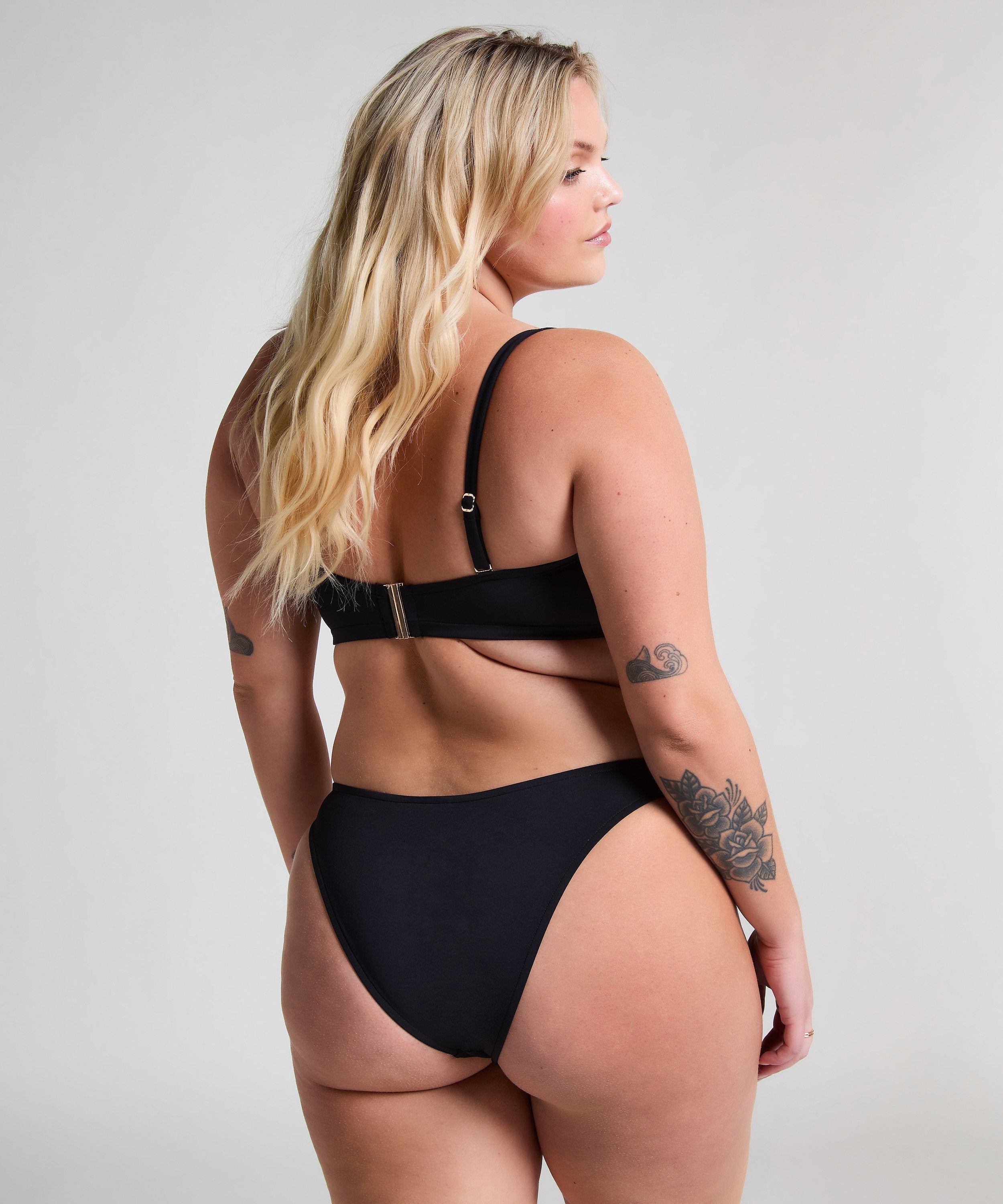 Neopren Bandeau Bikinioberteil  - Schwarz