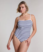Badeanzug Bandeau Scallop  - Weiß