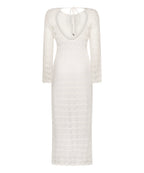 Crochet Maxikleid  - Weiß