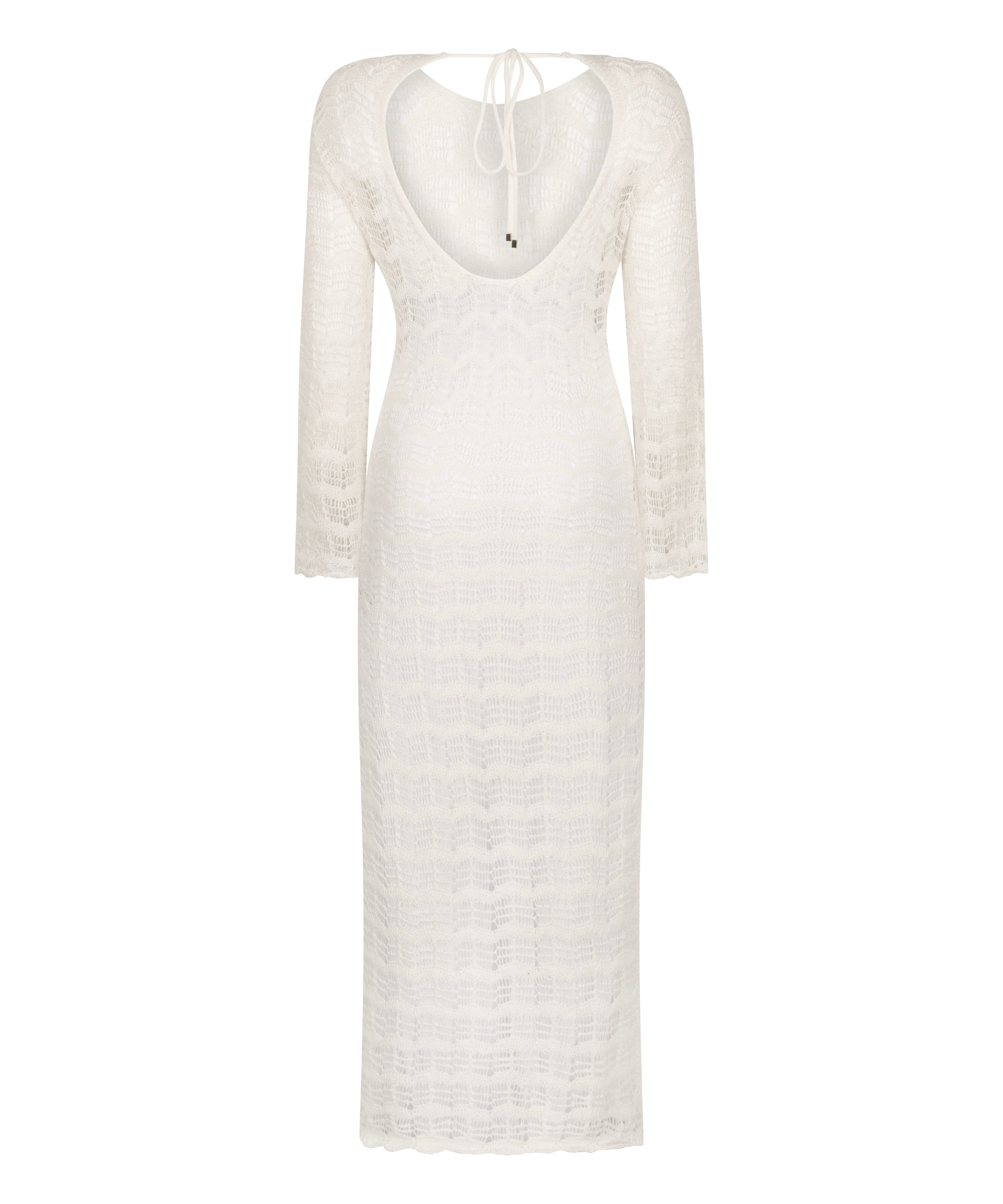 Crochet Maxikleid  - Weiß