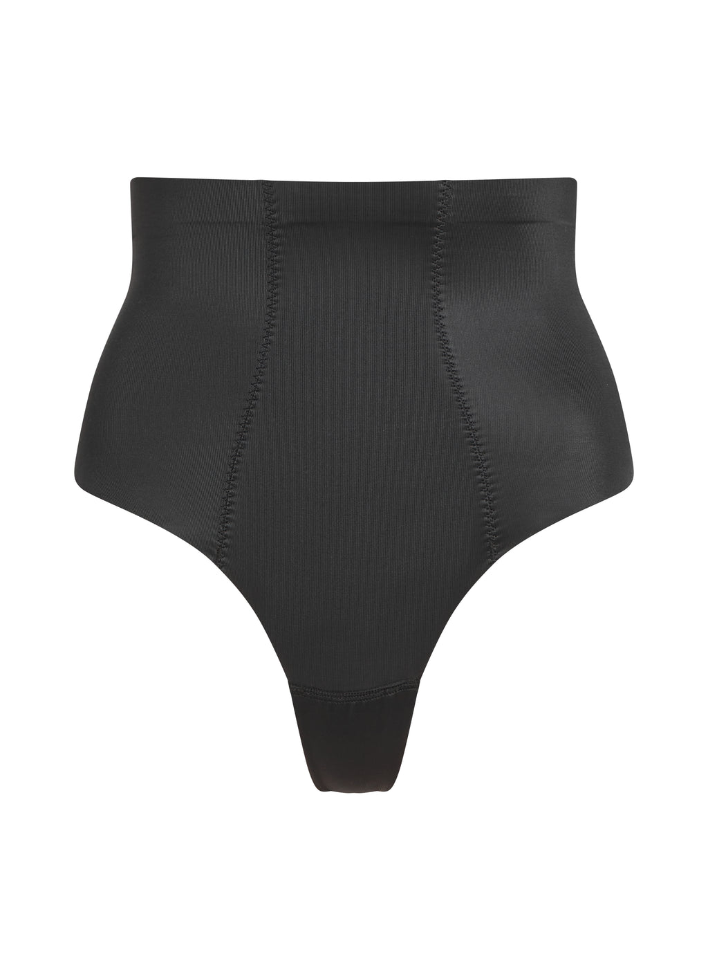 Formender Scuba-Tanga mit hoher Taille  - Schwarz