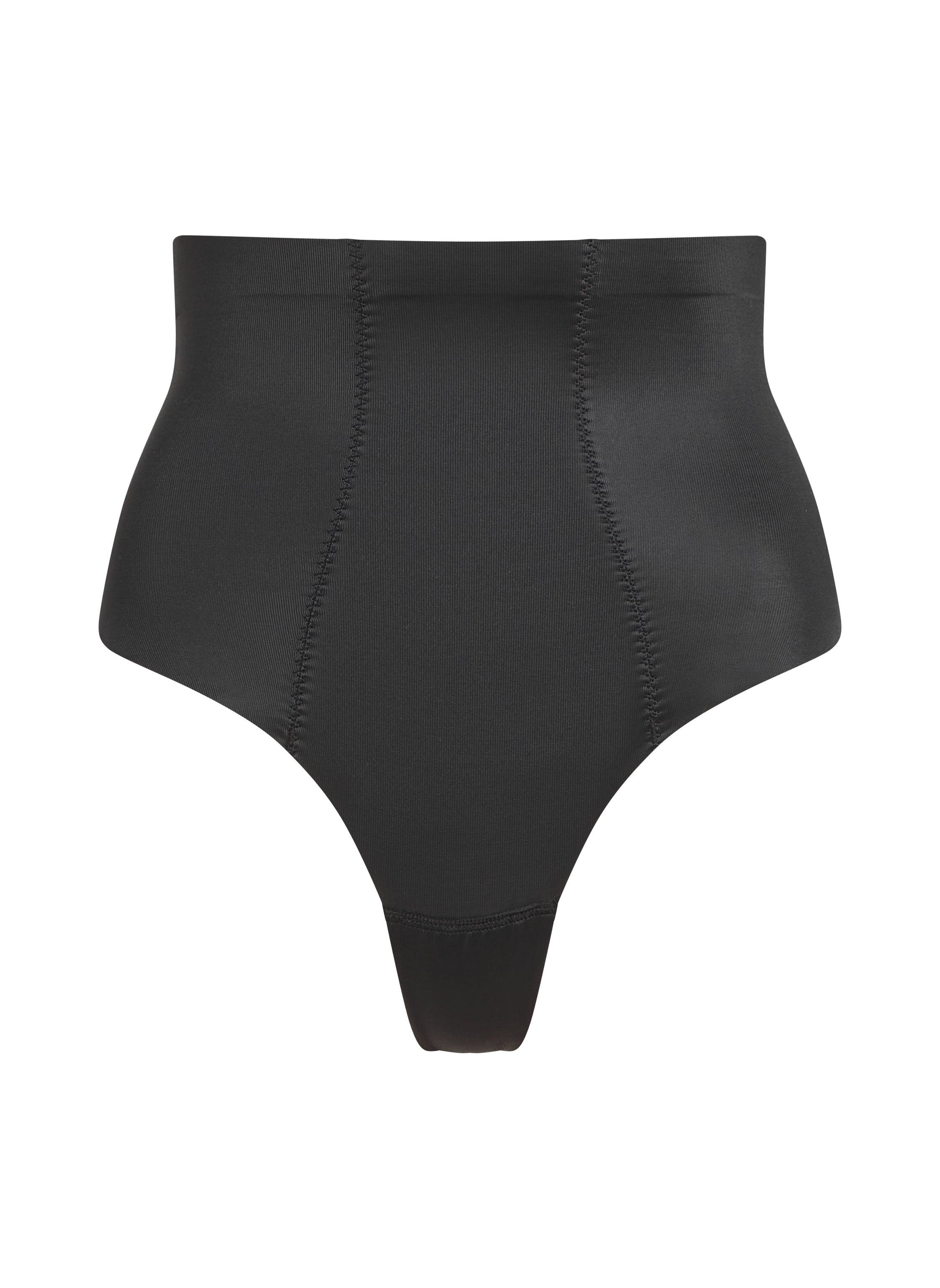 Formender Scuba-Tanga mit hoher Taille  - Schwarz