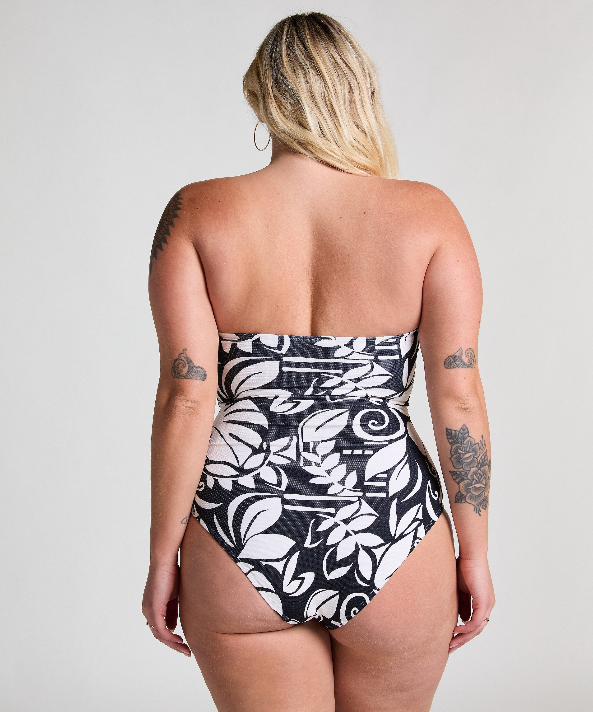 Bandeau-Badeanzug Mauritius  - Schwarz