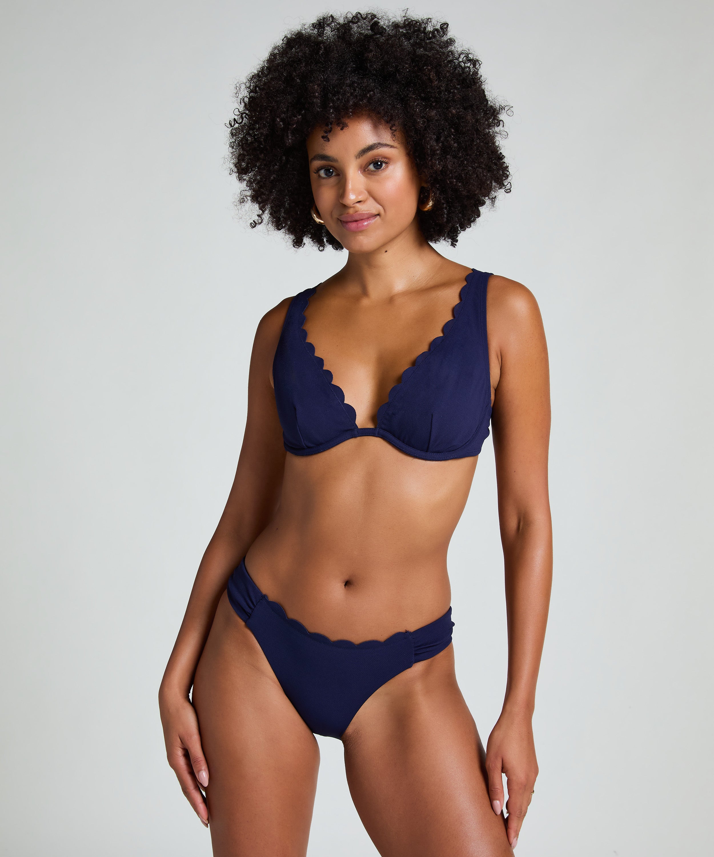 Bikini Slip Rio Scallop  - Blau