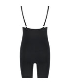 Nahtlos betonender Bodysuit mit hohem Beinausschnitt  - Schwarz