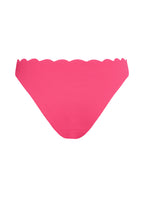 Bikini Slip mit hohem Beinausschnitt Scallop  - Rosa