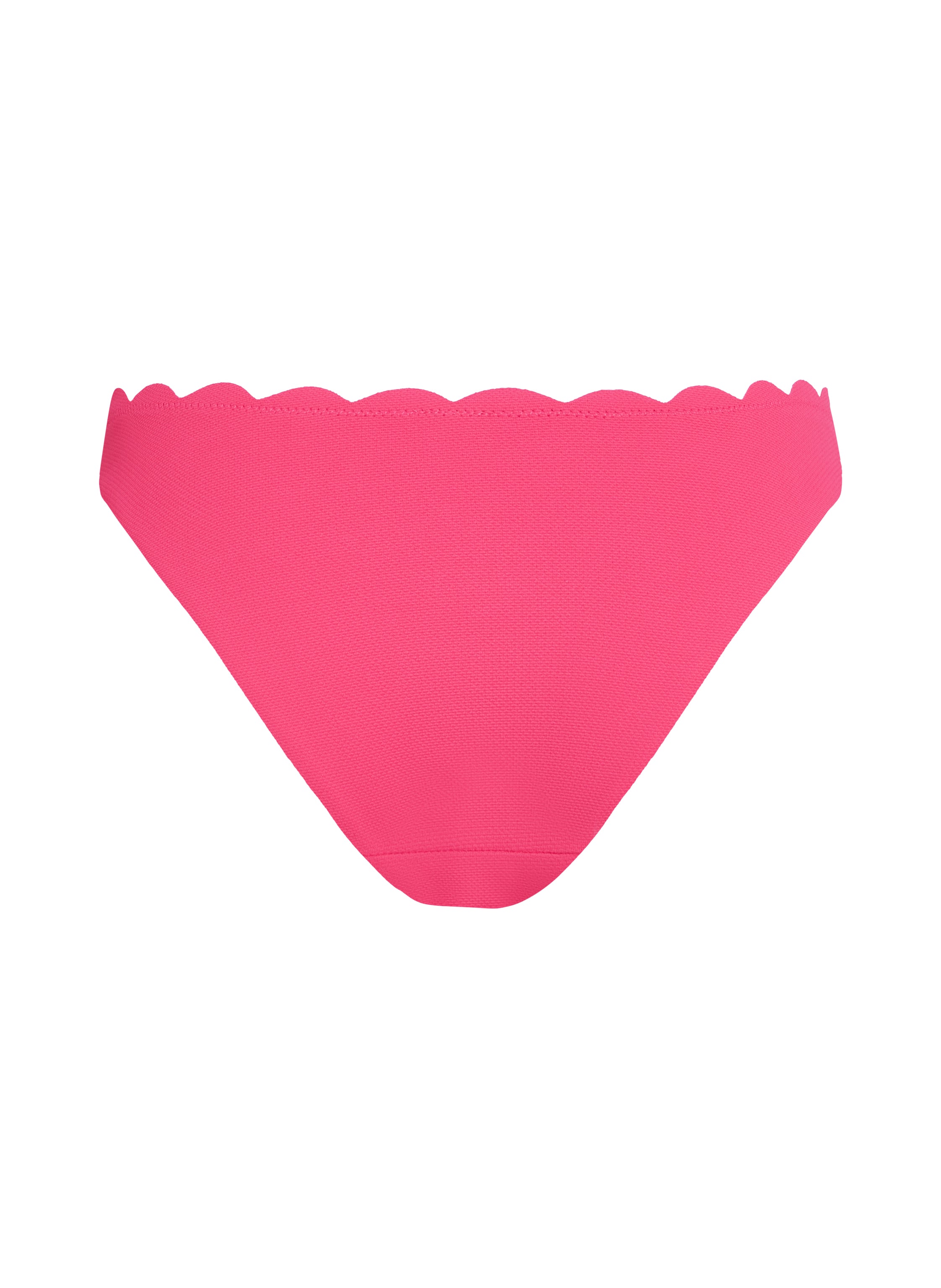 Bikini Slip mit hohem Beinausschnitt Scallop  - Rosa