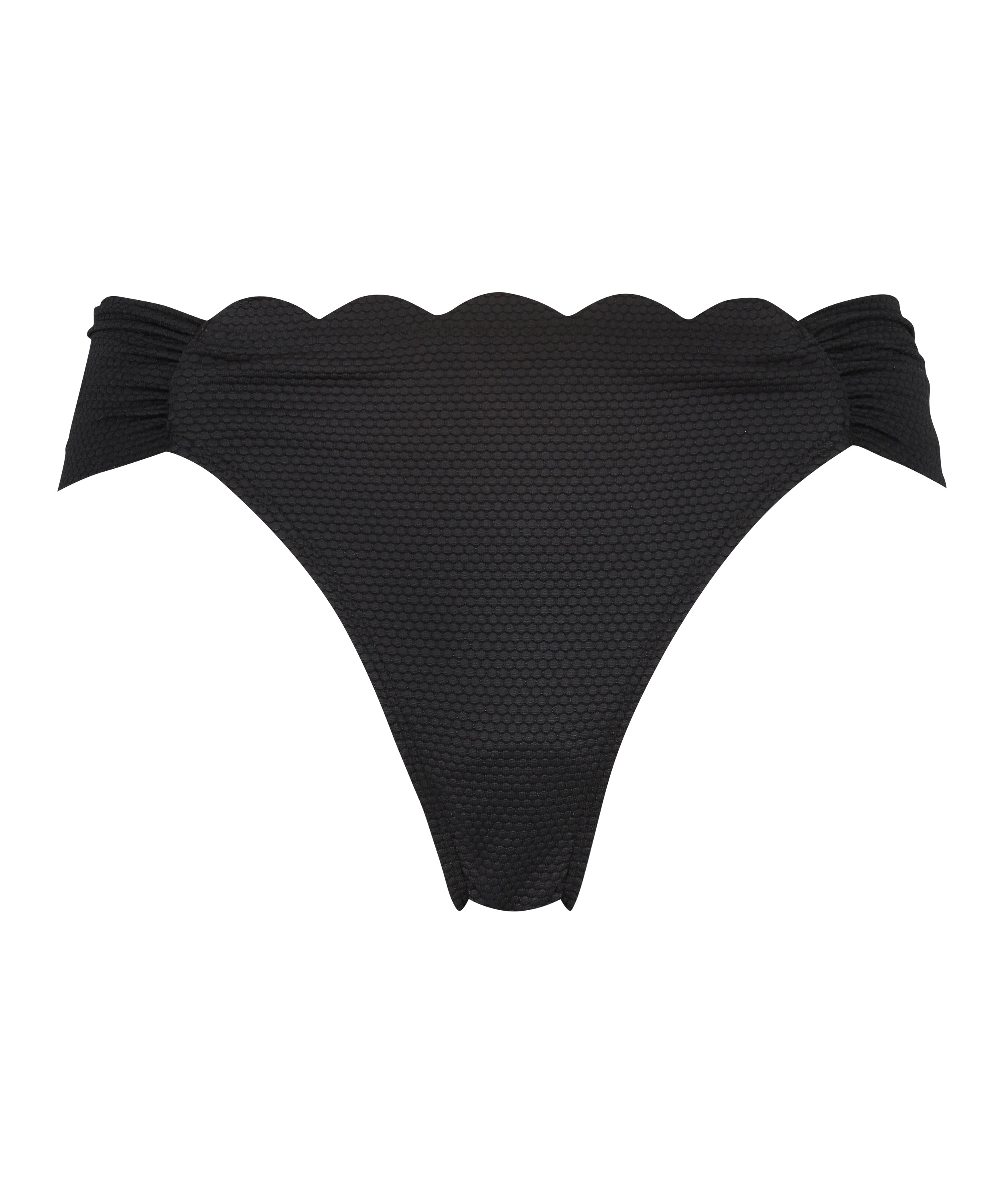 Bikini Slip Rio Scallop  - Schwarz
