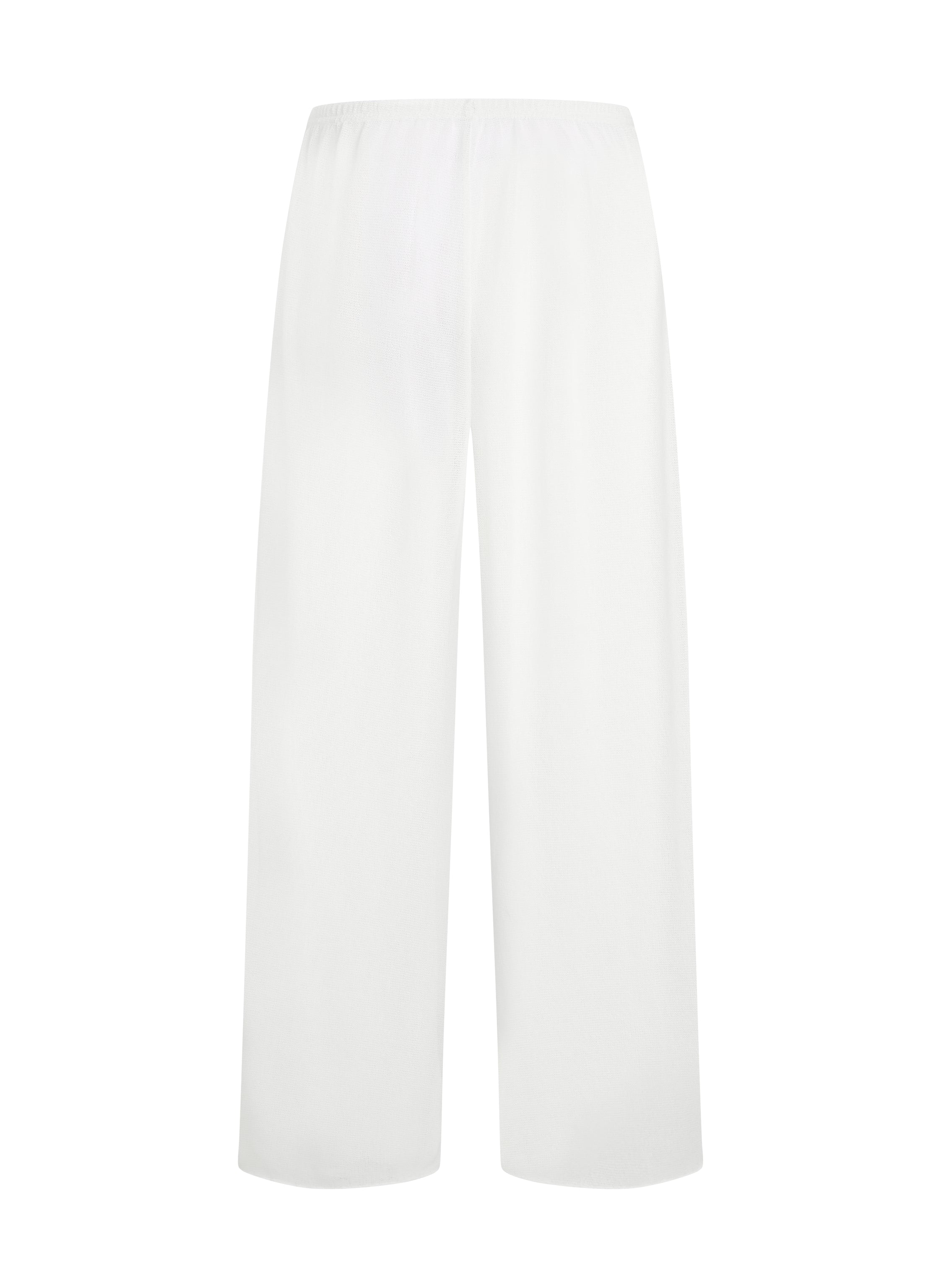 Strand-Strickhose  - Weiß