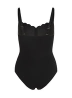 Badeanzug Shaping Scallop  - Schwarz
