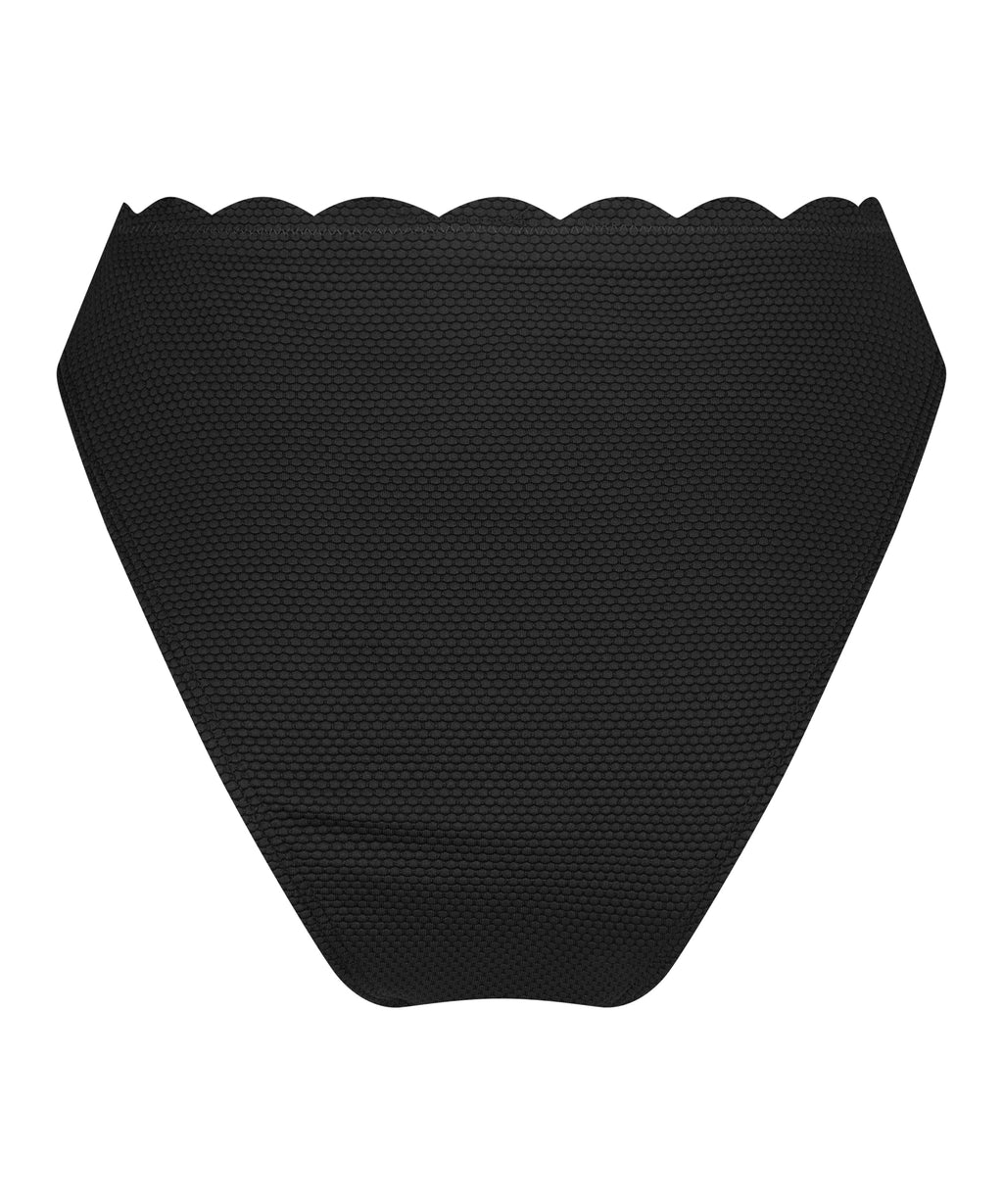 Bikini Slip Rio Scallop  - Schwarz