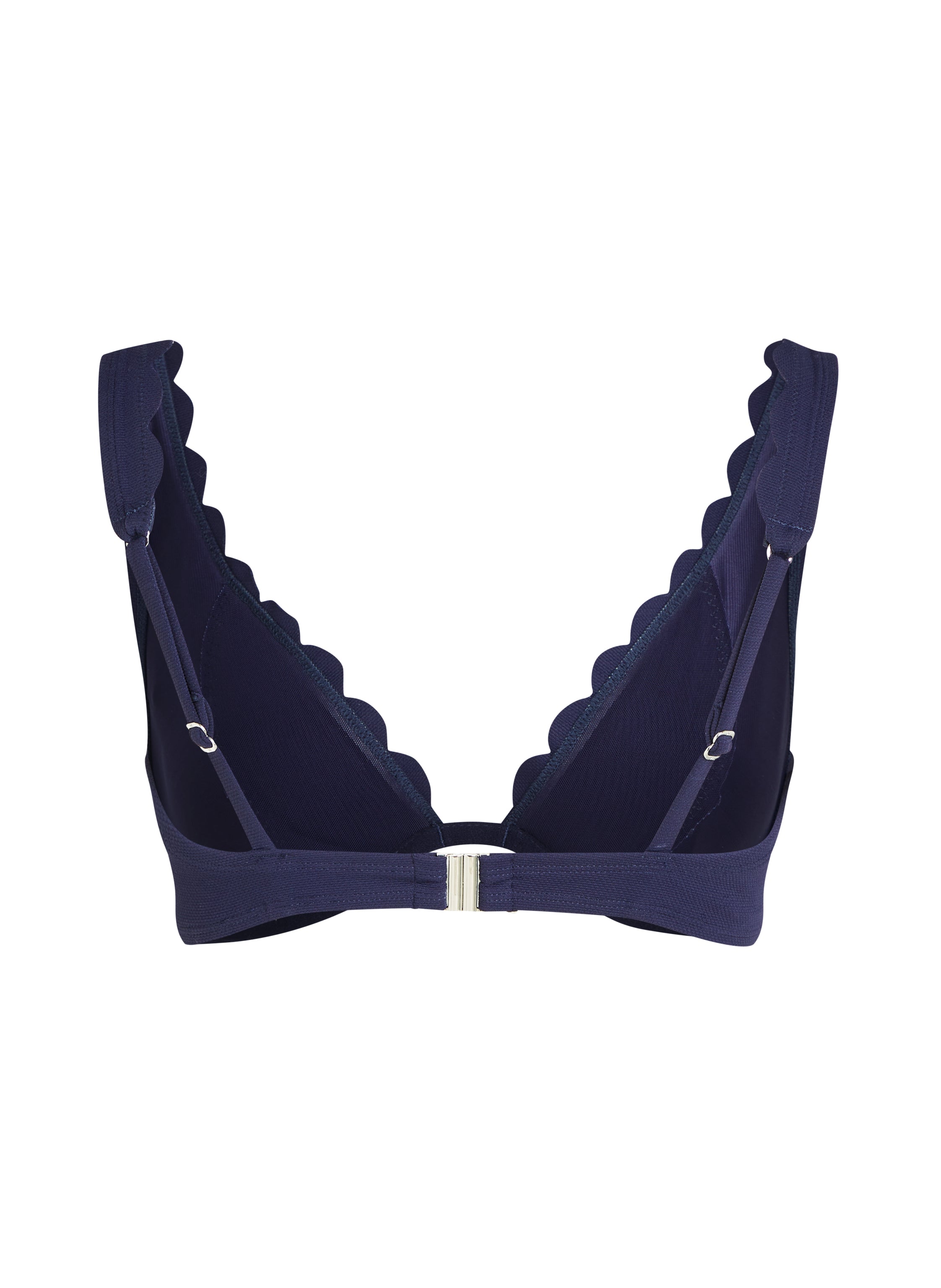 Unwattiertes Bügel-Bikini-Top Scallop  - Blau