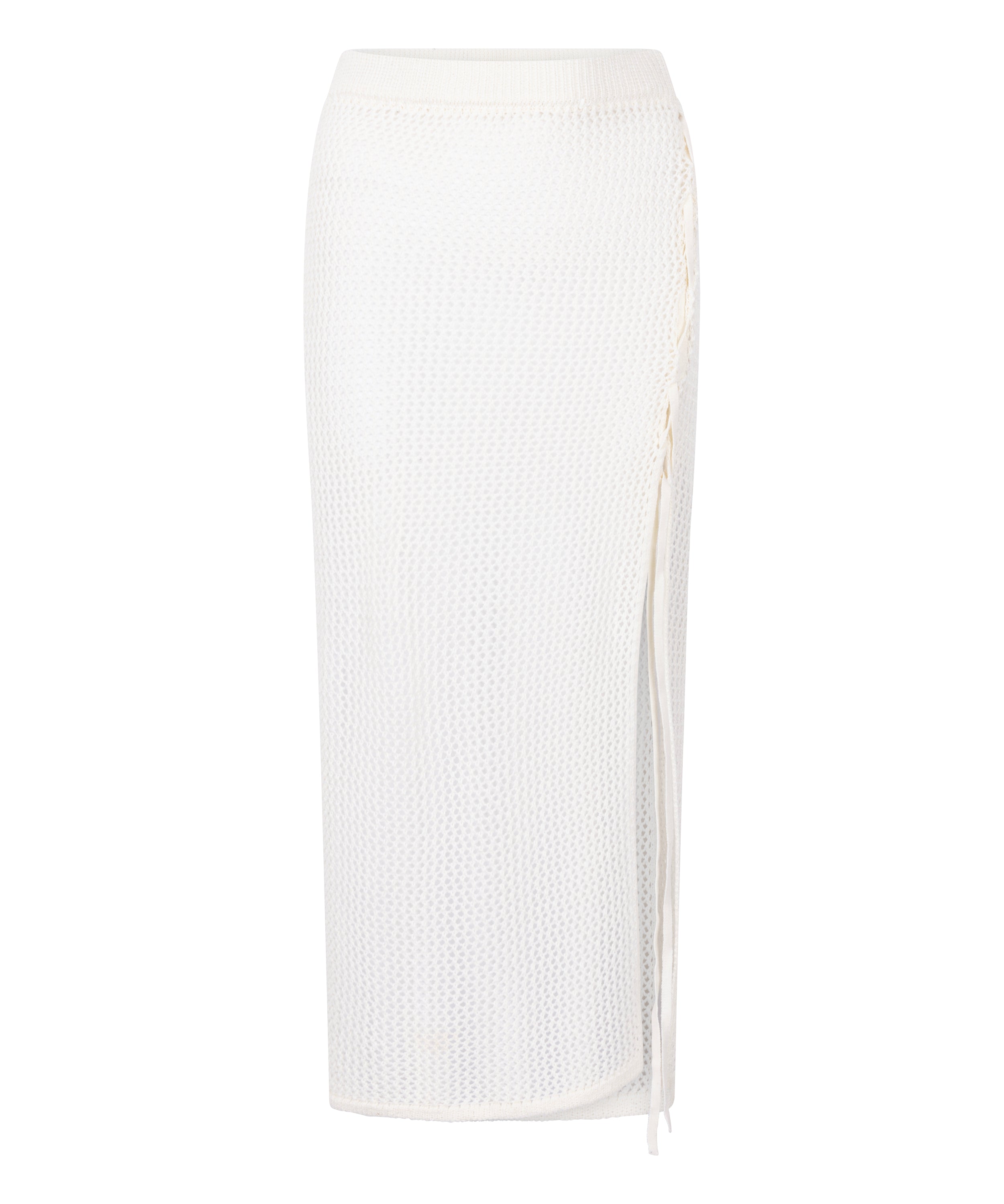 Crochet Midi-Skirt  - Weiß