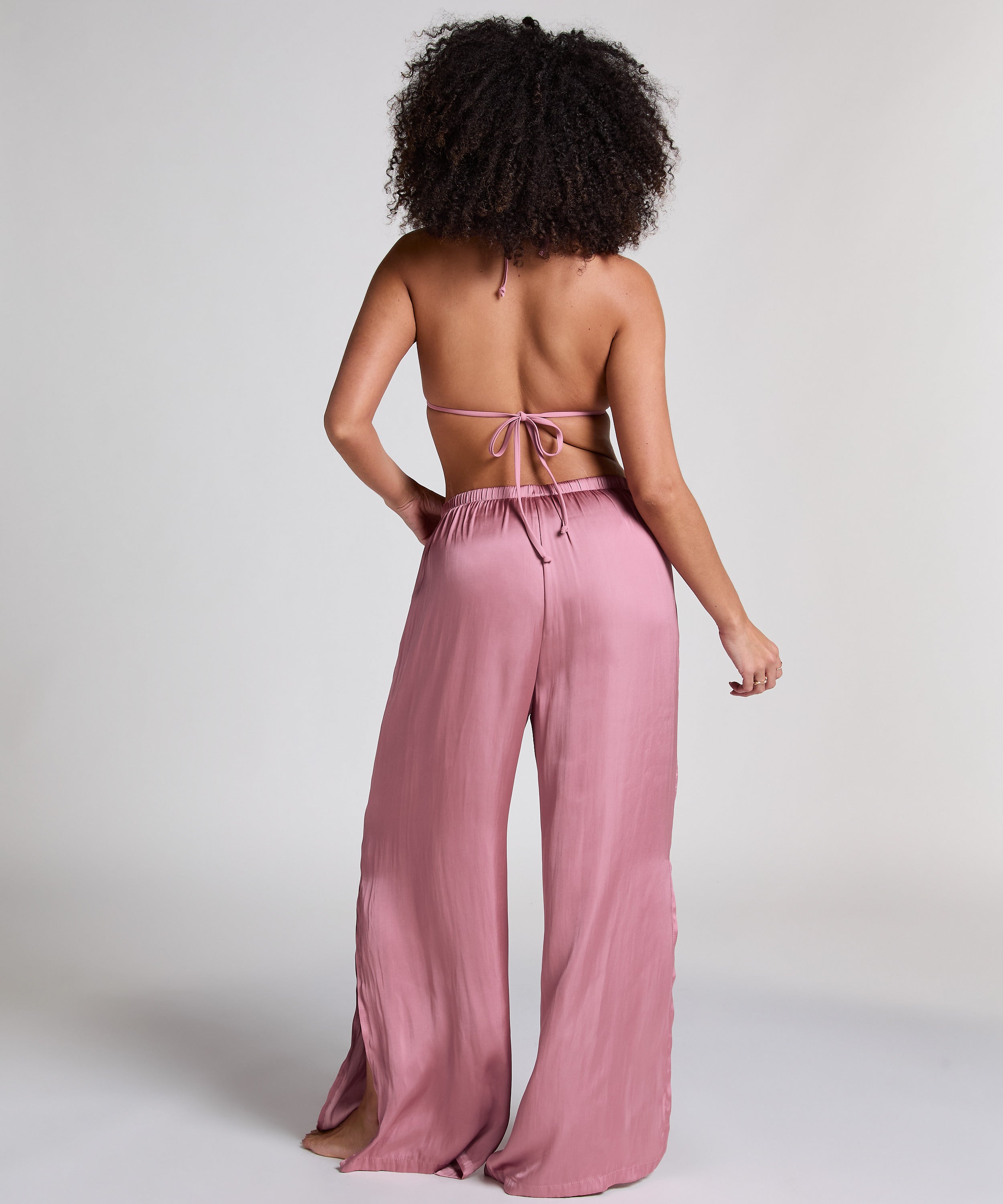 Satin-Strandhose  - Rosa