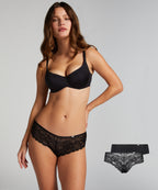 2er-Pack Brazilians Angie  - Schwarz