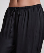 Satin-Strandhose  - Schwarz
