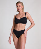 Neopren Bandeau Bikinioberteil  - Schwarz