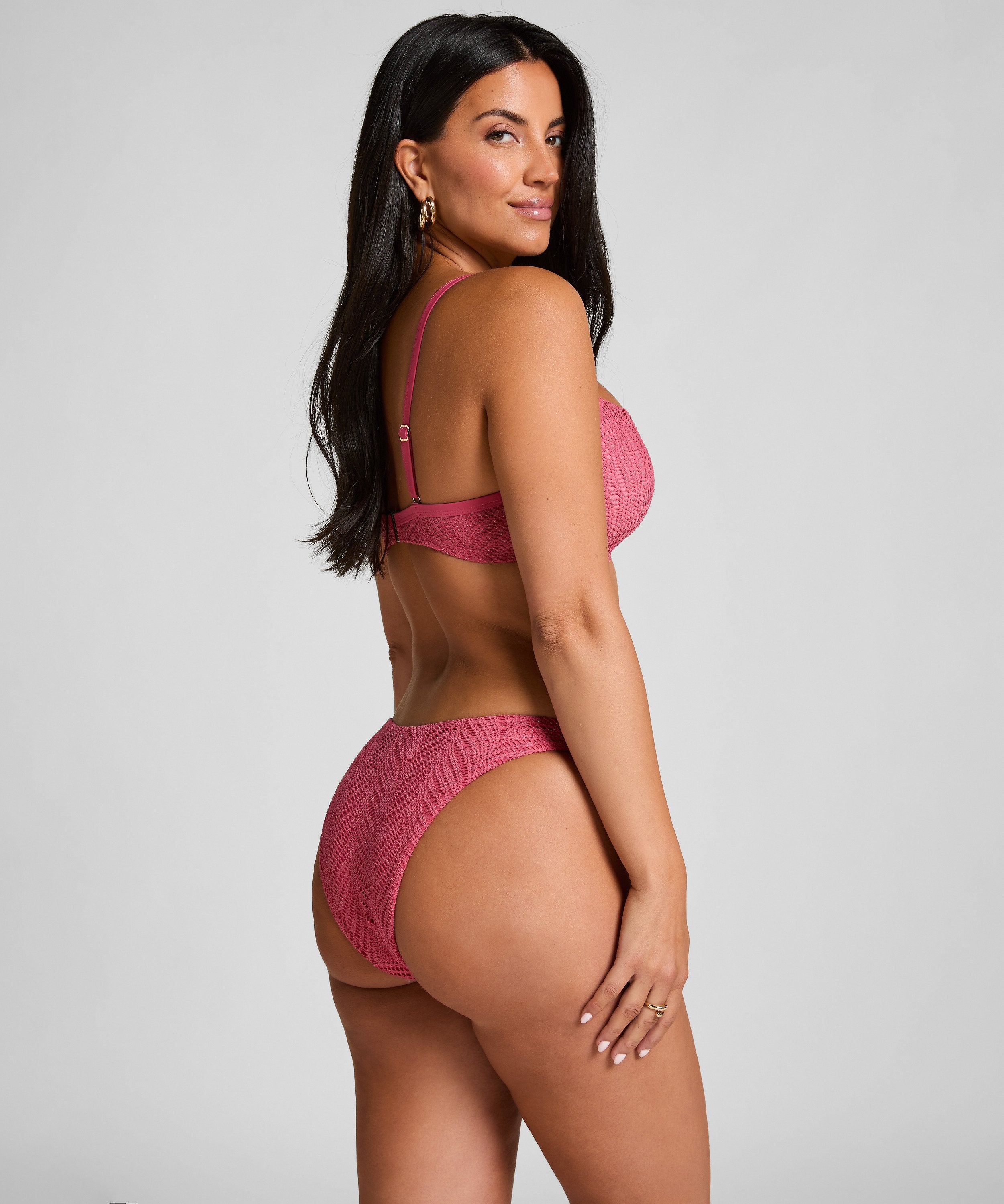 Lanai Bikiniunterteil mit hohem Beinausschnitt  - Rosa