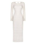 Crochet Maxikleid  - Weiß