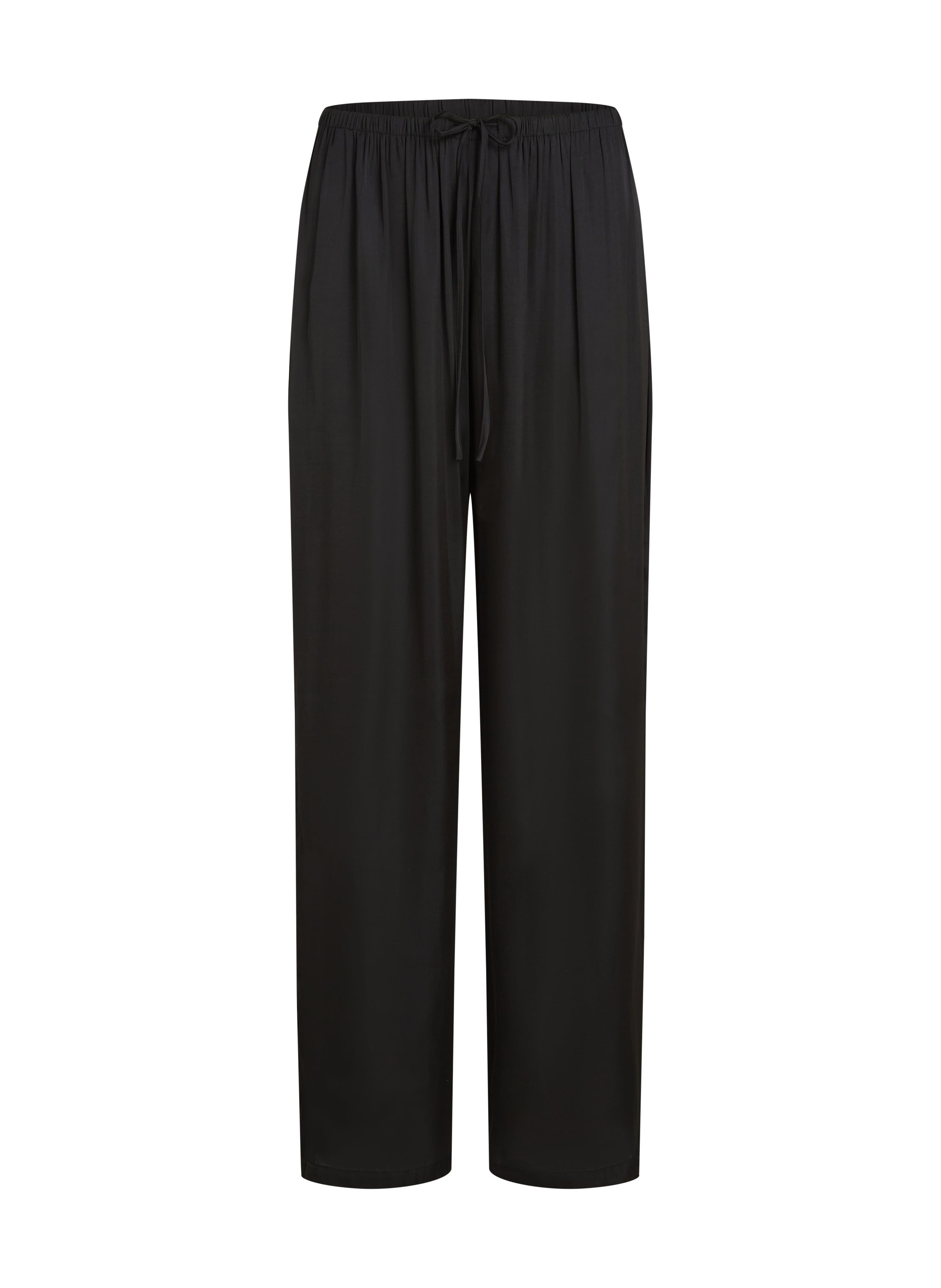 Satin-Strandhose  - Schwarz