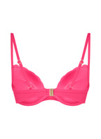 Vorgeformtes Push-up Bügel-Bikinitop Scallop Cup A - E  - Rosa