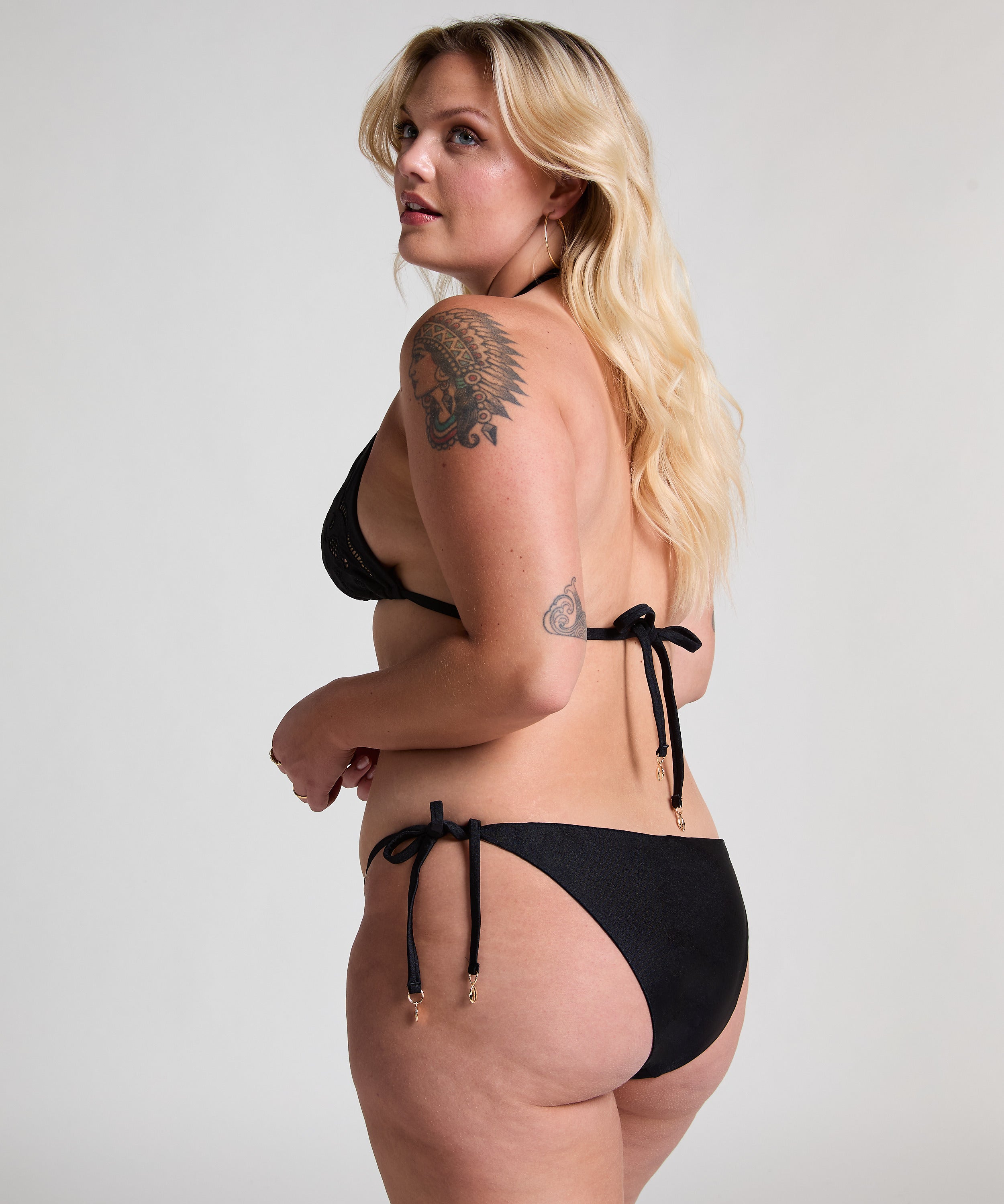 Boho Freches Bikiniunterteil  - Schwarz