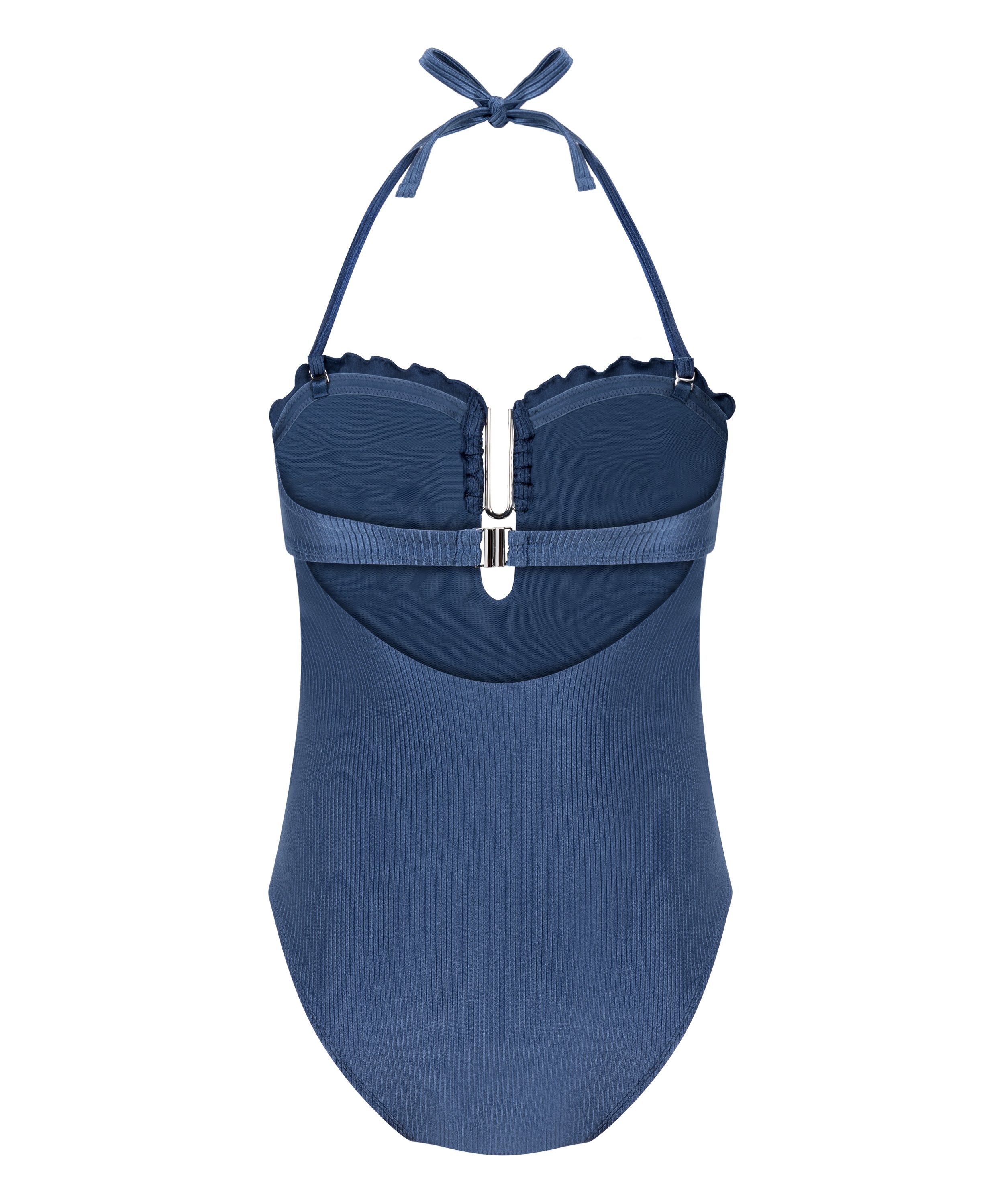 Sardinia-Badeanzug mit Bandeau-Oberteil  - Blau