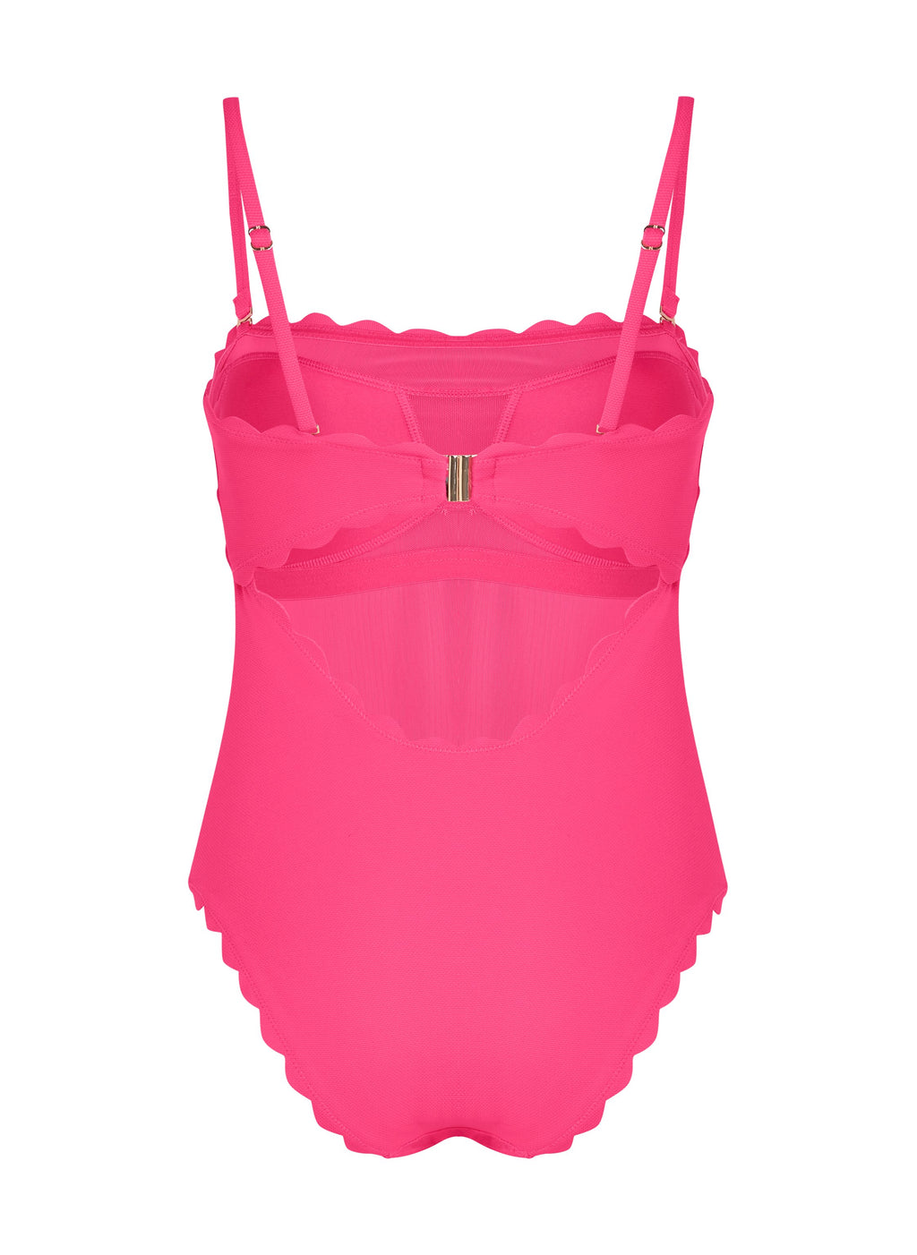 Badeanzug Bandeau Scallop  - Rosa