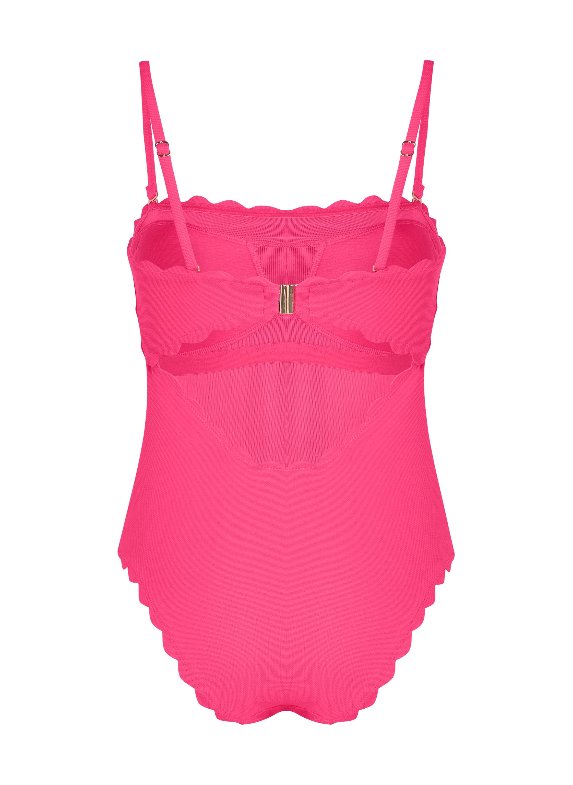 Badeanzug Bandeau Scallop  - Rosa