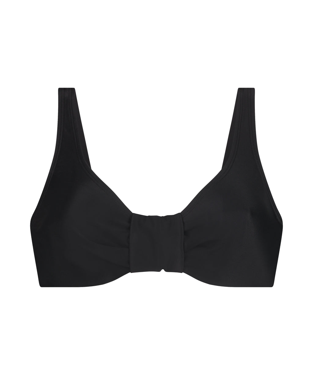 Nicht-vorgeformtes Bügel-Bikini-Top Luxe  - Schwarz