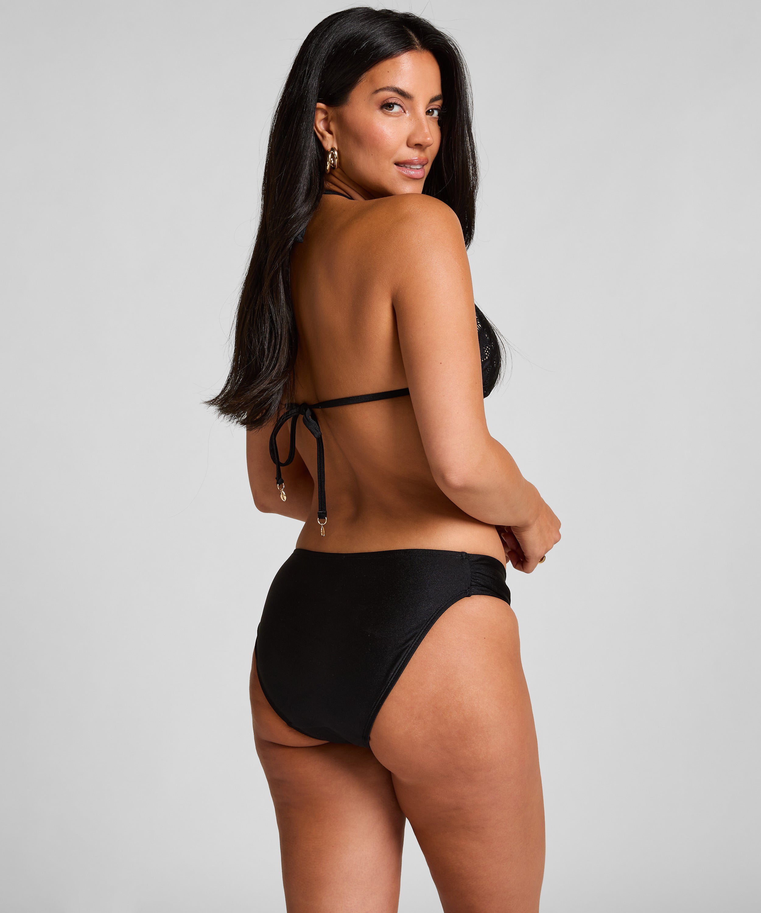 Boho Rio Bikinihose  - Schwarz