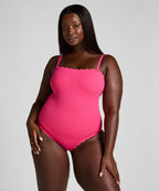 Badeanzug Bandeau Scallop  - Rosa