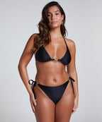 Bikini Slip mit hohem Beinausschnitt Yucatan  - Schwarz