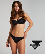 2er-Pack Strings Angie  - Schwarz