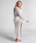 Crochet Maxikleid  - Weiß