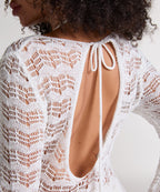 Crochet Maxikleid  - Weiß