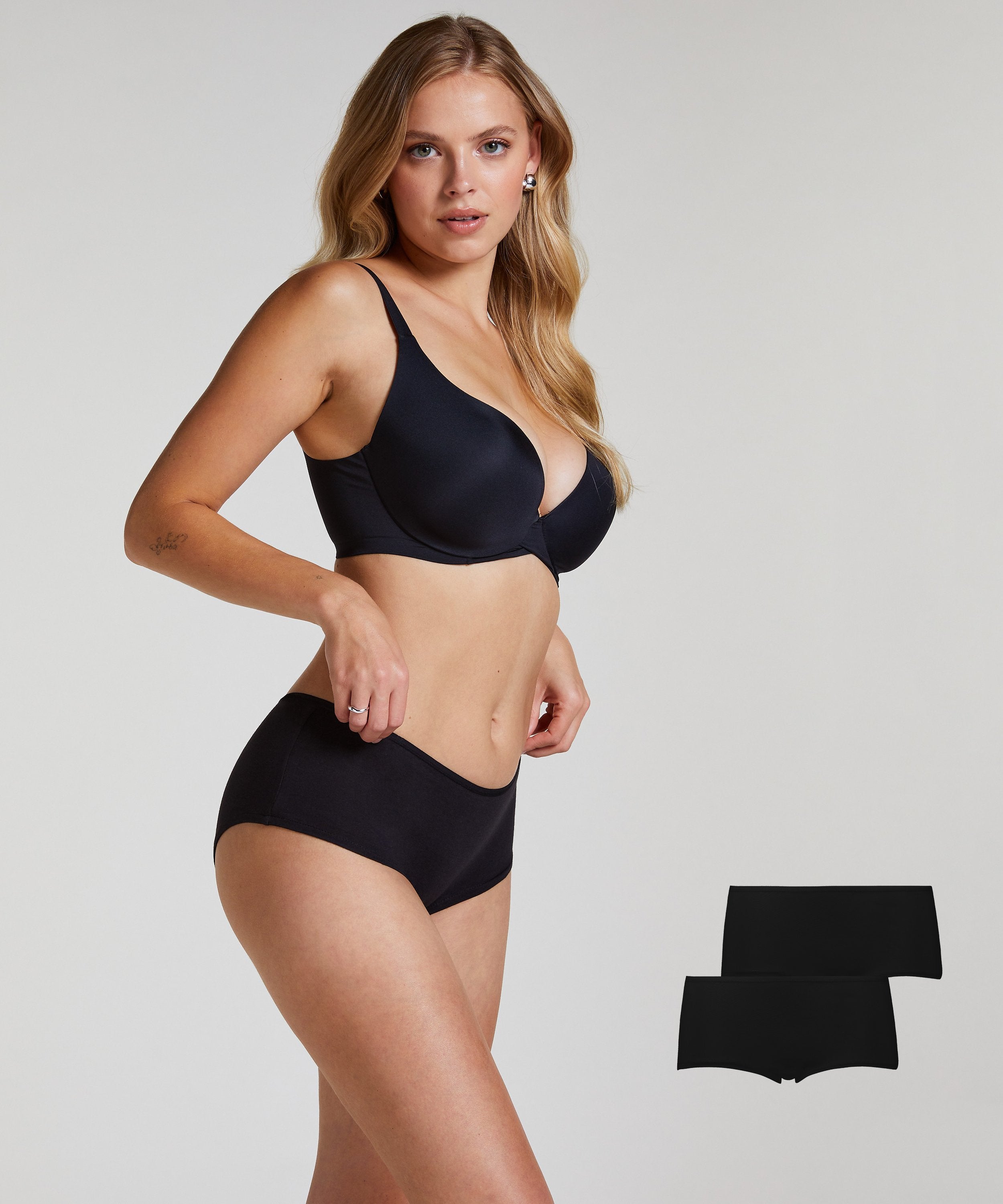 2-pack boxershorts Kim Cotton  - Schwarz
