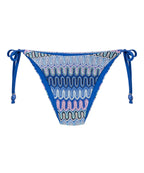 Bikiniunterteil mit hohem Beinausschnitt Cali  - Blau