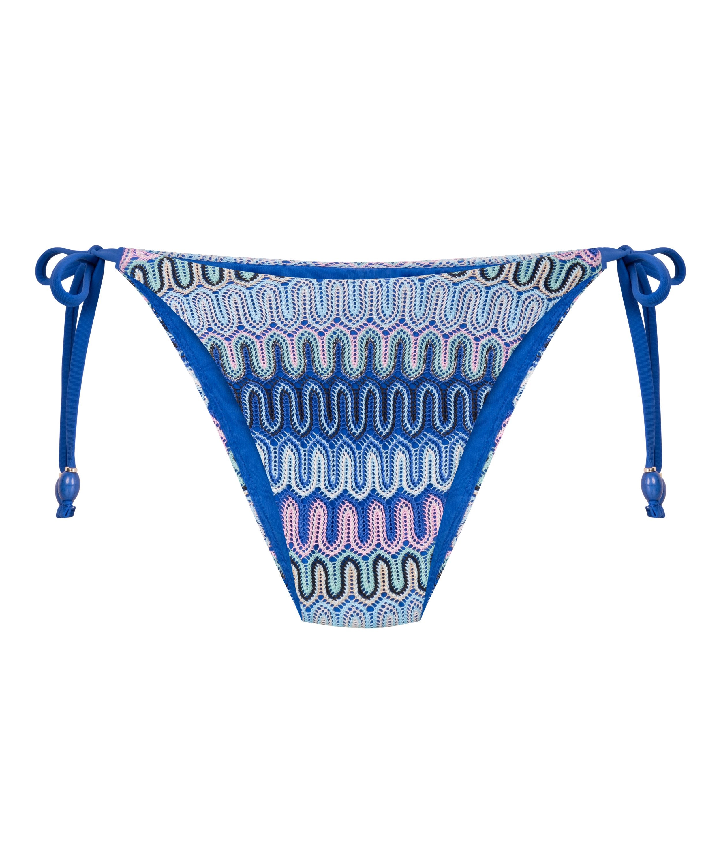 Bikiniunterteil mit hohem Beinausschnitt Cali  - Blau