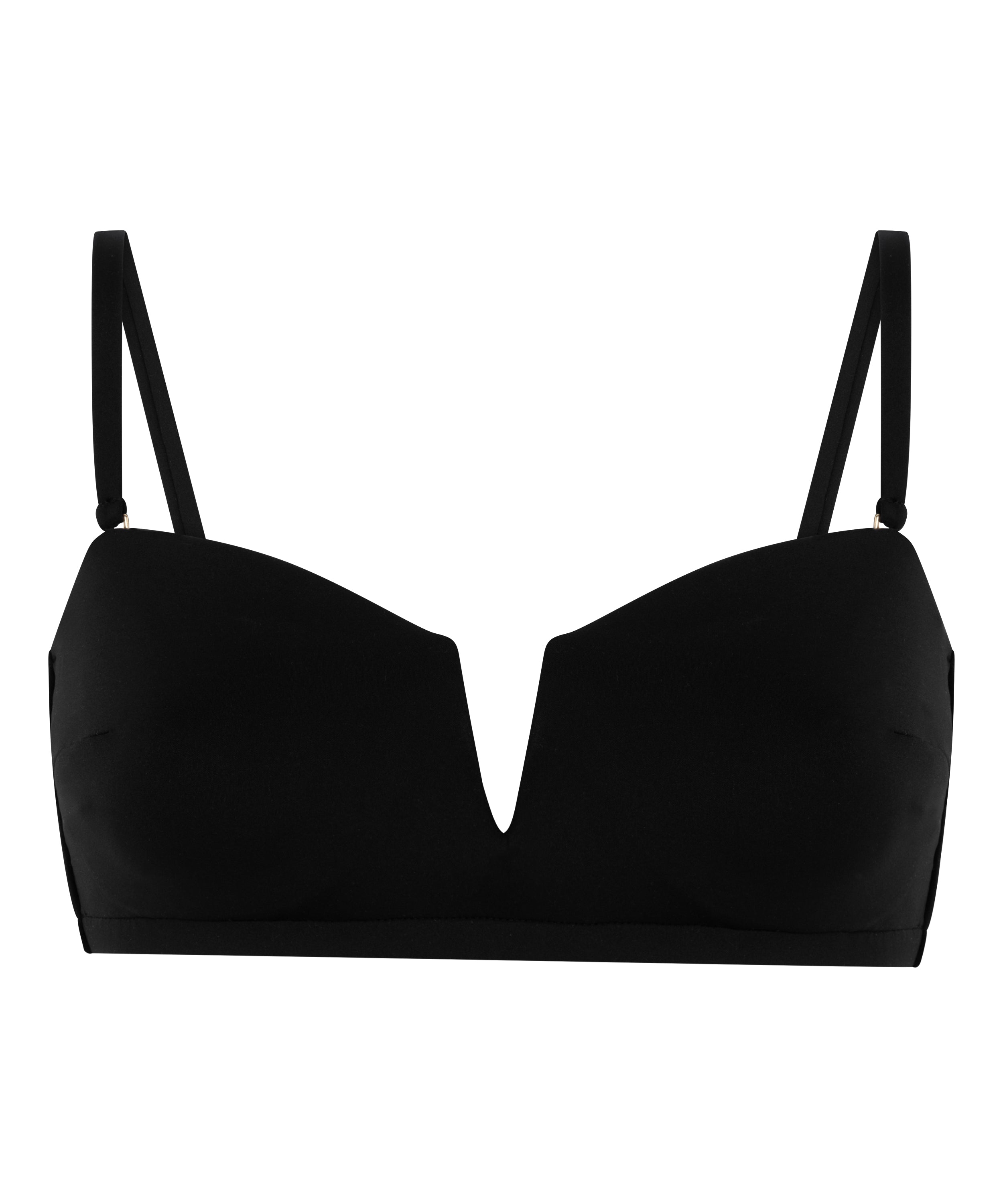 Neopren Bandeau Bikinioberteil  - Schwarz
