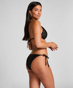Triangel-Bikinioberteil Boho  - Schwarz