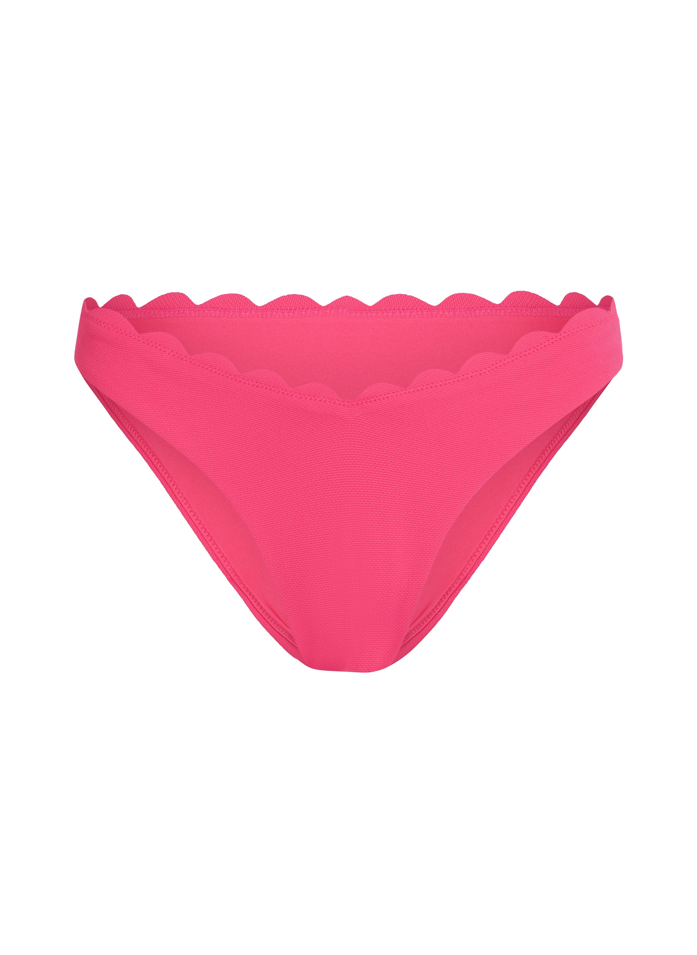 Bikini Slip mit hohem Beinausschnitt Scallop  - Rosa