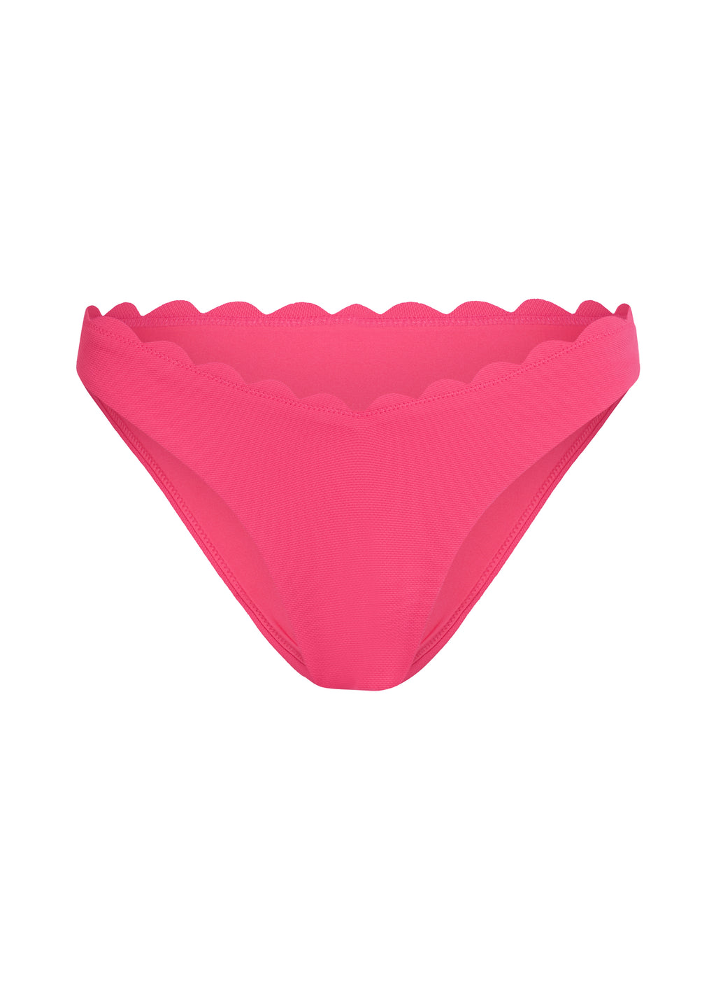 Bikini Slip mit hohem Beinausschnitt Scallop  - Rosa